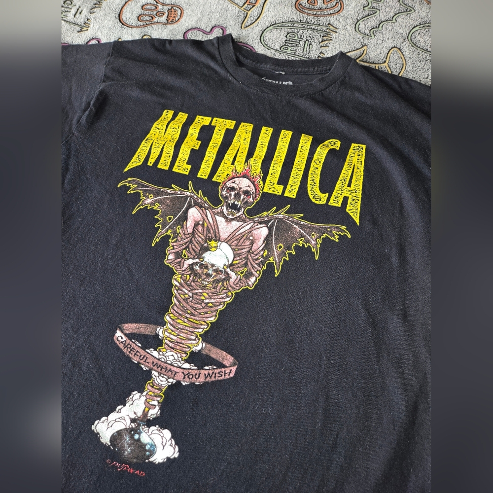 METALLICA T-Shirt Careful What You Wish Pushead T-Shirt Size L